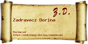 Zadravecz Dorina névjegykártya