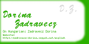 dorina zadravecz business card